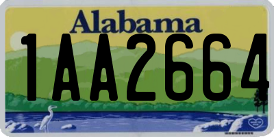 AL license plate 1AA2664