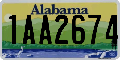 AL license plate 1AA2674