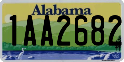 AL license plate 1AA2682