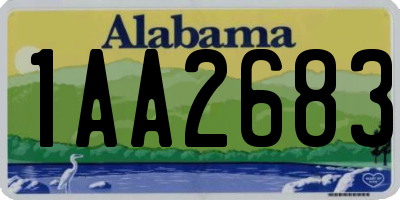 AL license plate 1AA2683