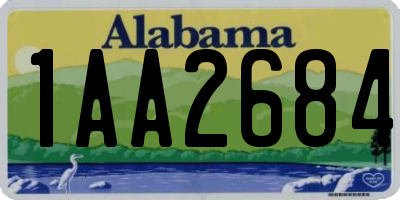 AL license plate 1AA2684