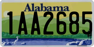 AL license plate 1AA2685