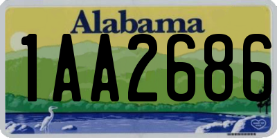 AL license plate 1AA2686