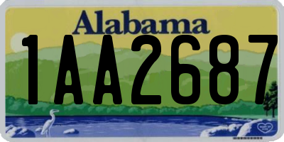 AL license plate 1AA2687