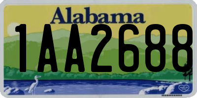 AL license plate 1AA2688