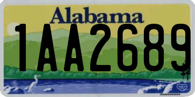 AL license plate 1AA2689