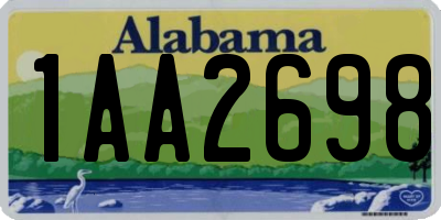 AL license plate 1AA2698