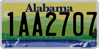 AL license plate 1AA2707