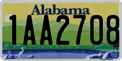 AL license plate 1AA2708