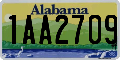 AL license plate 1AA2709