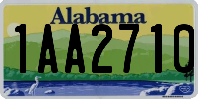 AL license plate 1AA2710