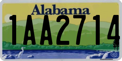 AL license plate 1AA2714