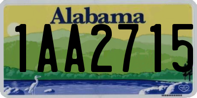 AL license plate 1AA2715