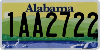 AL license plate 1AA2722