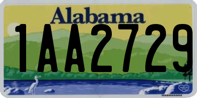 AL license plate 1AA2729