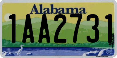 AL license plate 1AA2731