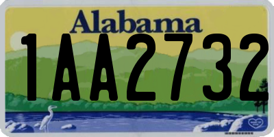 AL license plate 1AA2732