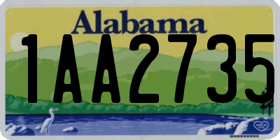 AL license plate 1AA2735