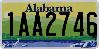 AL license plate 1AA2746