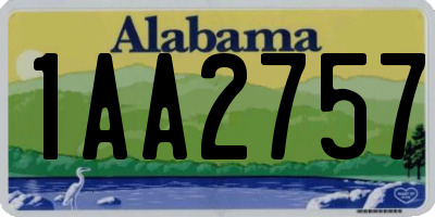 AL license plate 1AA2757