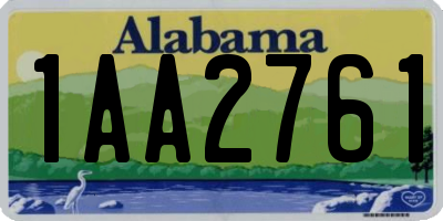 AL license plate 1AA2761