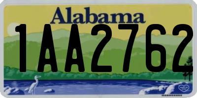 AL license plate 1AA2762