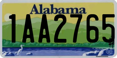 AL license plate 1AA2765