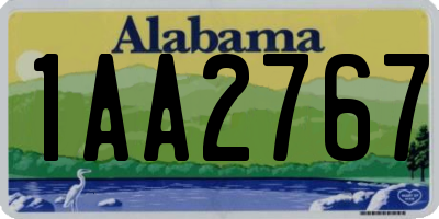 AL license plate 1AA2767