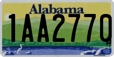 AL license plate 1AA2770