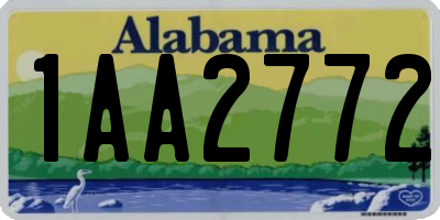 AL license plate 1AA2772