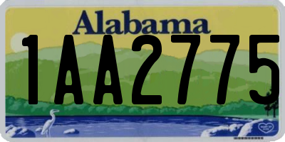 AL license plate 1AA2775