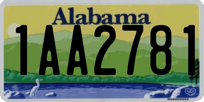 AL license plate 1AA2781