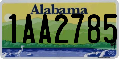 AL license plate 1AA2785