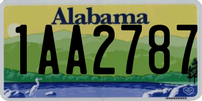AL license plate 1AA2787
