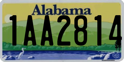 AL license plate 1AA2814