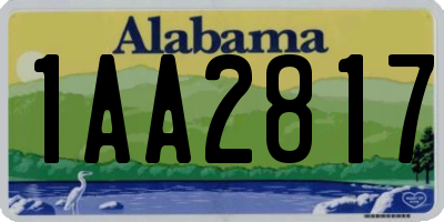 AL license plate 1AA2817