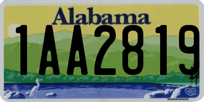 AL license plate 1AA2819