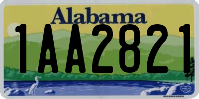 AL license plate 1AA2821