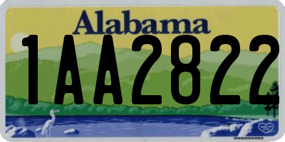 AL license plate 1AA2822