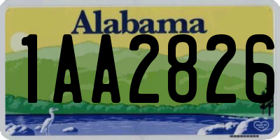 AL license plate 1AA2826