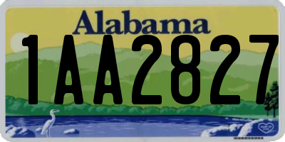 AL license plate 1AA2827