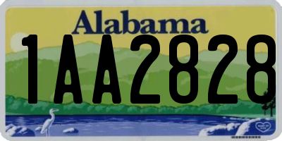 AL license plate 1AA2828