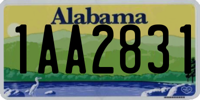 AL license plate 1AA2831