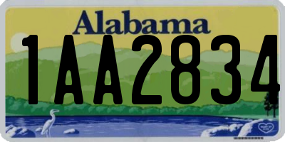 AL license plate 1AA2834