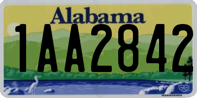 AL license plate 1AA2842