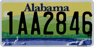 AL license plate 1AA2846