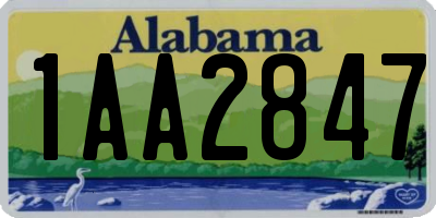 AL license plate 1AA2847