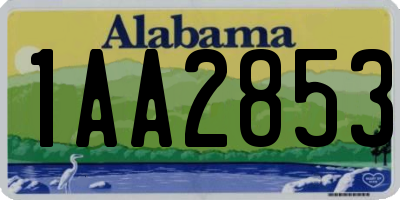AL license plate 1AA2853