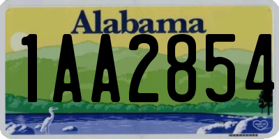 AL license plate 1AA2854