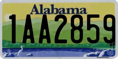 AL license plate 1AA2859